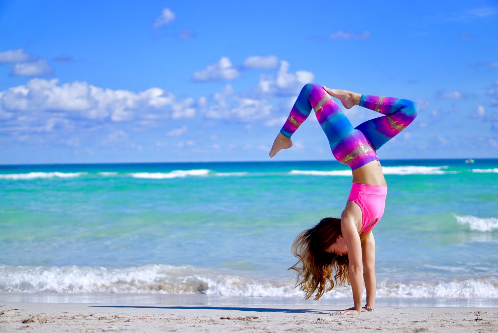 beach yoga by Cristina Ortega. Photo: Nick Shanstrom