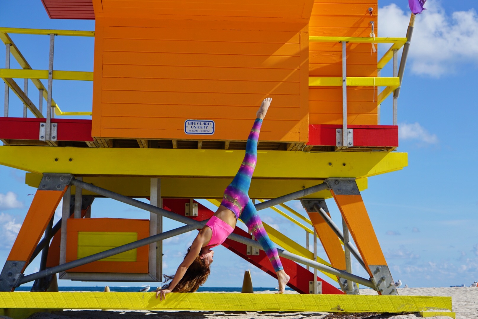 Miami beach yoga by Cristina Ortega Photo: Nick Shanstrom
