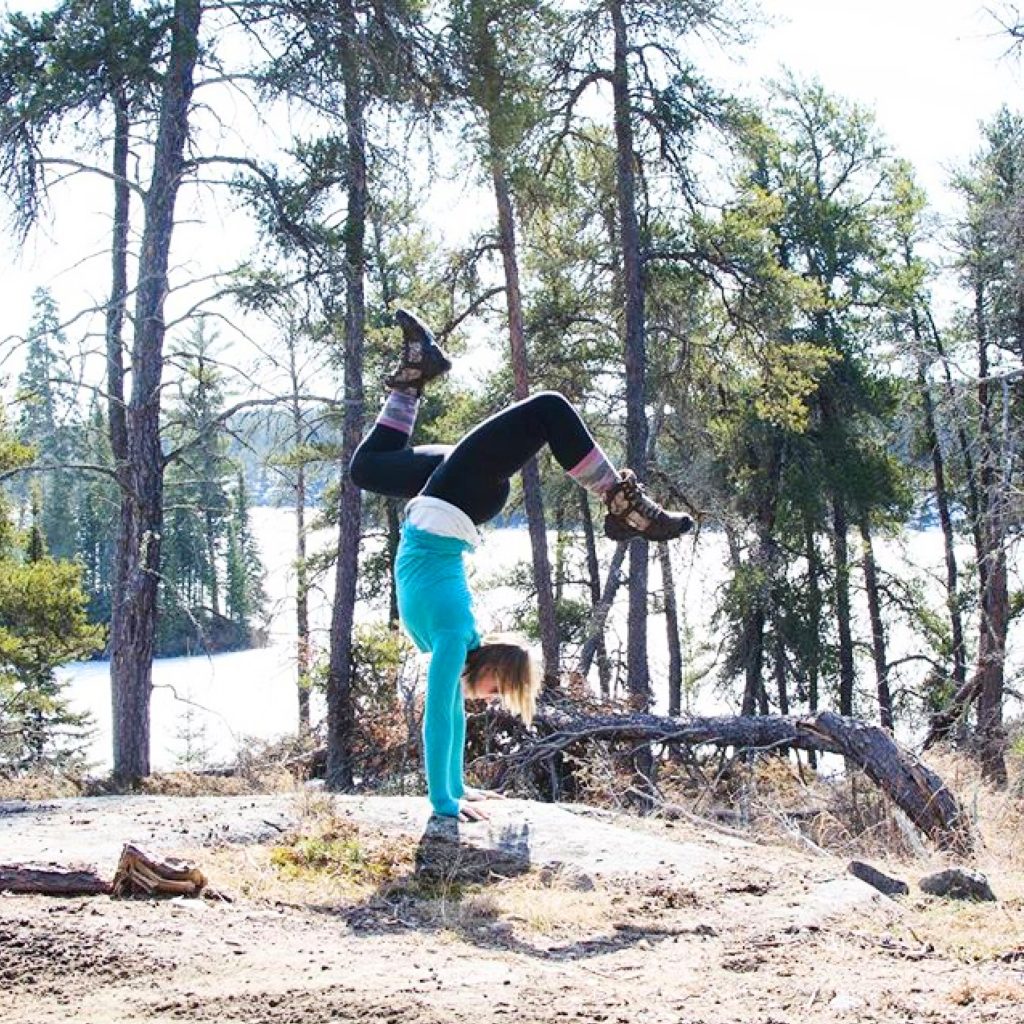 Handstand at Lac du Bonnet Manitoba by Kailey Lefko