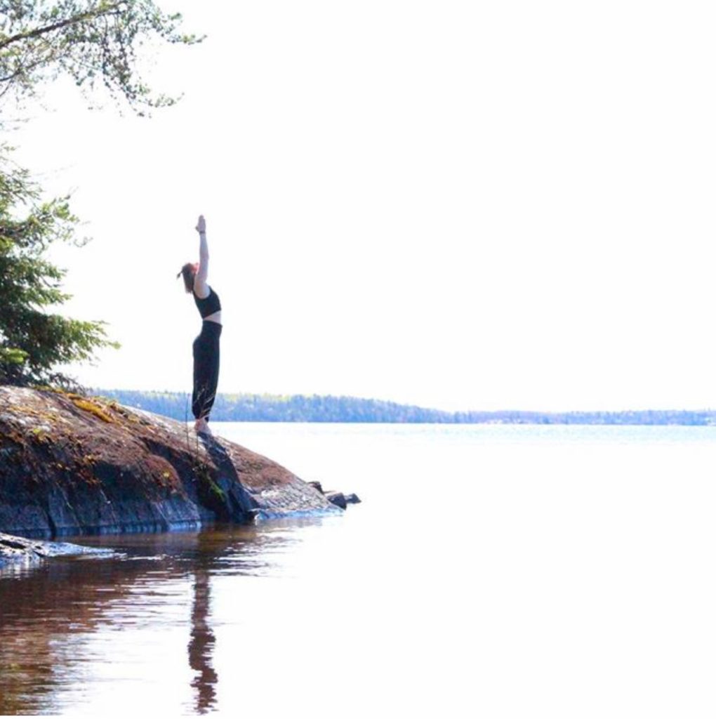Yoga at Lac du Bonnet by Kailey Lefko