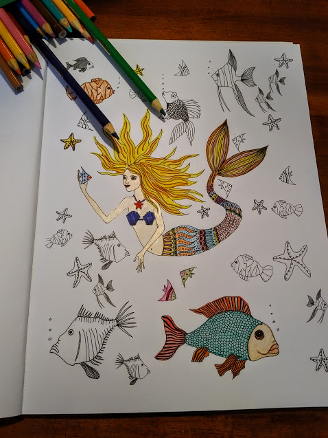 Detail in Adult Coloring Book Let it Go by Sherise Seven