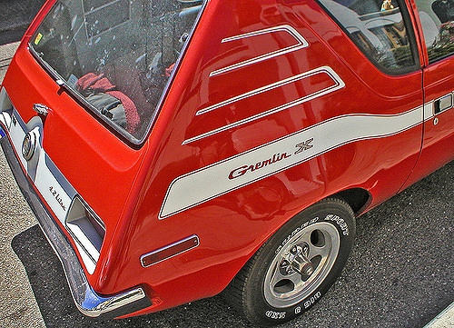 A Red Gremlin just like on our Family Road Trip