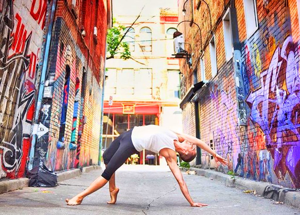 Yoga in Toronto's Graffiti Alley by Kyla Wilson